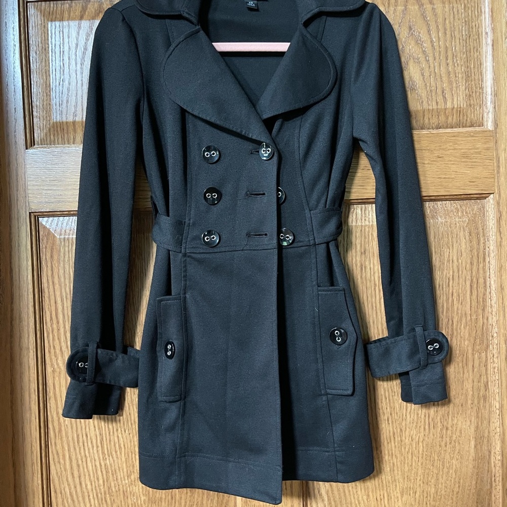 Black Trench Coat Size XS